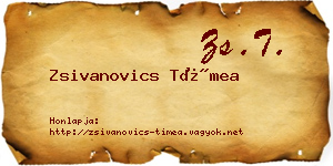 Zsivanovics Tímea névjegykártya